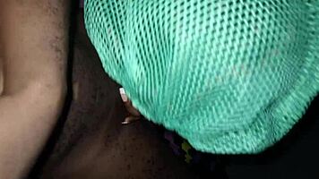 My Nigerian girlfriend tries anal stretching her tight hole