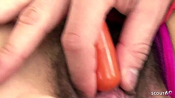 Hairy Petite Japanese Takes Double Creampie in JAV Threesome