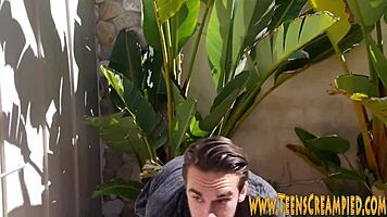 petite teen amateur babe deepthroats huge dong then gets hardcore fucked and handjobbed in hd
