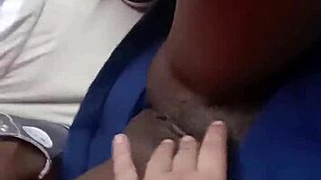 black girlfriend plays with wet pussy sucking pink vibrator toy