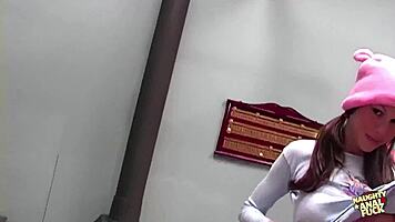 Sweet Nicky endures rough double penetration assfucking from two guys