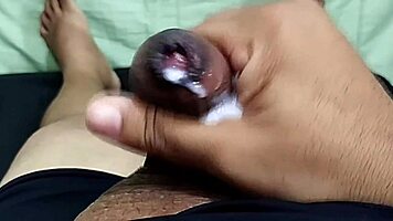 Small Cock Foreskin Jerk Off Cumshot On Girlfriend's Juicy Pussy