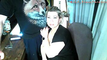 check out the old guy groping her big tits before she slurps his cock