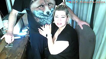 check out the old guy groping her big tits before she slurps his cock