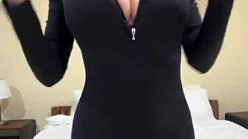 stepsis big natural tits massage turns into close-up pussy caress and creampie orgasm