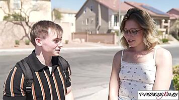 summer break hookup with hot nerd and jock