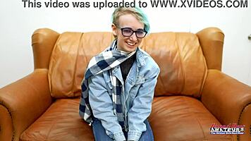 shy nerdy blonde teases deep