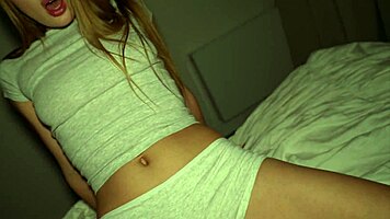 Stunning Blonde Teen Puts On Condom Then Gets Surprise Creampie