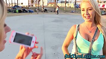Blonde Teen Moans In Lesbian Ecstasy