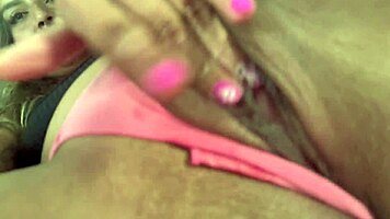 Latina babe gets her tight pussy dripping wet