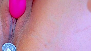 Indian teen shows wet shaved pussy closeup