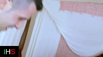 Sexy Brunette Tattooed Girl With Blue Eyes Fucked In The Ass