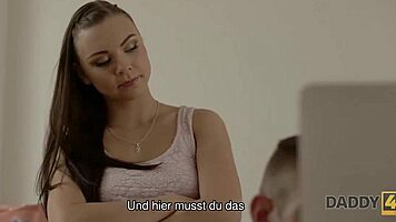 petite czech teen has hot passionate sex with mature lover fantasy 😈