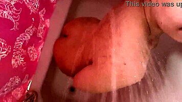 Hairy pussy cheerleader in shower edition