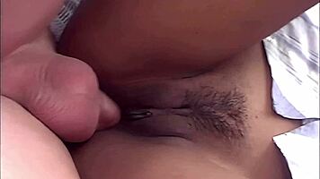 Asian teen gets double penetrated in public