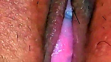 Hot pussy cum out while shaving