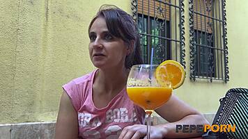 milf lina takes huge spanish cock doggystyle at home