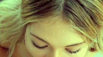 blue eyes emma bugg gives sloppy blowjob pov
