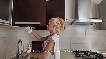 Small asian ass gets to know european dick