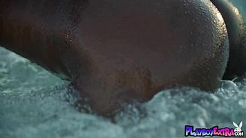 Ebony Teen Shows Sweaty Pussy Outdoors