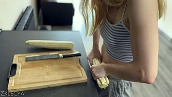 step sister catches me jerking off and offers to help me cum