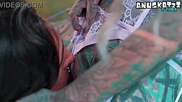 Tattooed alt pornstar creampied hard after steamy interview