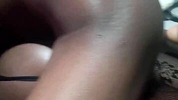Two ebony babes share intense fun