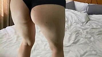Nice big ass workout in skirt