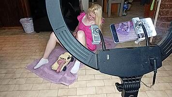 roommate uses rc car dildo on my pussy