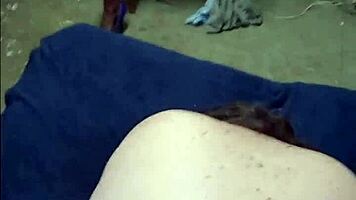 wife gets doggystyle while watching bbw play