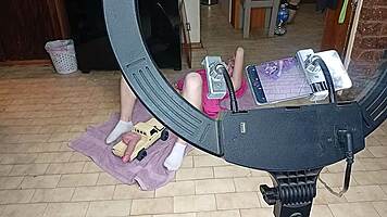 roommate uses rc car dildo on my pussy