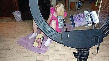 roommate uses rc car dildo on my pussy