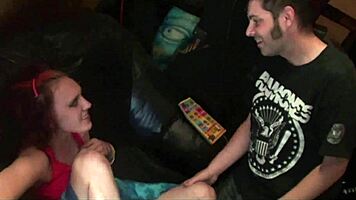 Punk Couple Fucks Hard In The Garage With Shaved Pussy