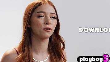 Petite Redhead Teen Masturbates After Casting