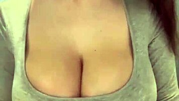 My stepmother teases me with her milky tits