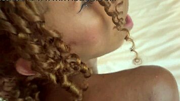 Skinny Black Slut Tries Massive White Cock