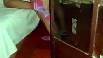 Latina prostitute bent over and fucked
