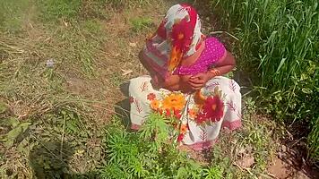 Indian Woman Enjoys Outdoor Sex With Young Man