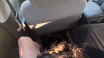 teen tinder date gives sloppy head in car