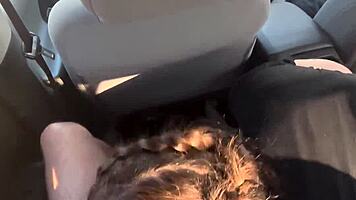 teen tinder date gives sloppy head in car