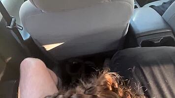 teen tinder date gives sloppy head in car