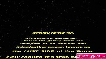 petite teen stars in jedi parody with big action
