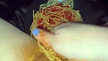 Arab slut masturbates intensely with food in los angeles