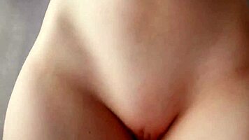 Shy girl shows perfect body teasing naturally