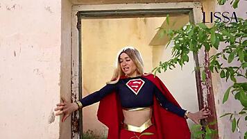 young supergirl tricked by old man in costume