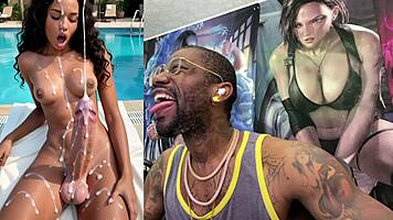 Big breast transgender cum explodes
