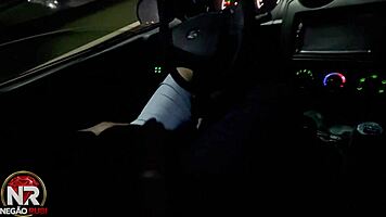 Blonde Sucks Black Cock In Car