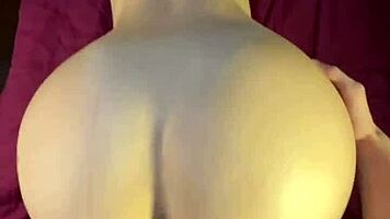 Big ass girlfriend rides passionately in dorm room