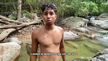 boyfriend skipped her so she found pleasure with stranger by river
