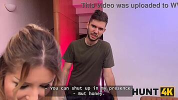 Blondie wanted a new tattoo so she fucked a stranger in front of her bf